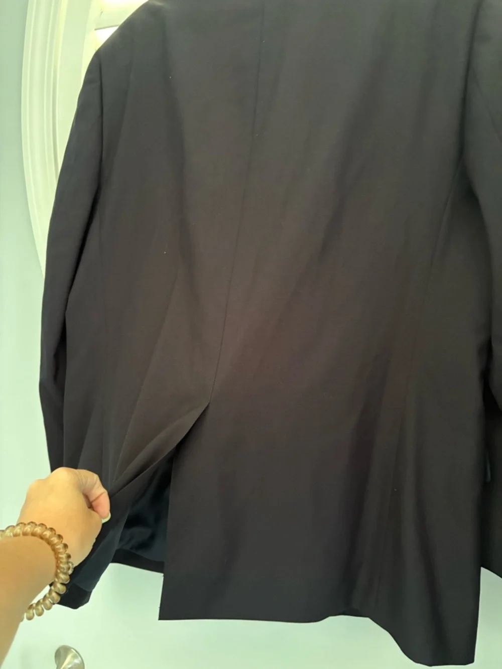 Jos A Bank Men Size 46R Navy Blue Classic Wool Blazer Regal Fit Gold Buttons